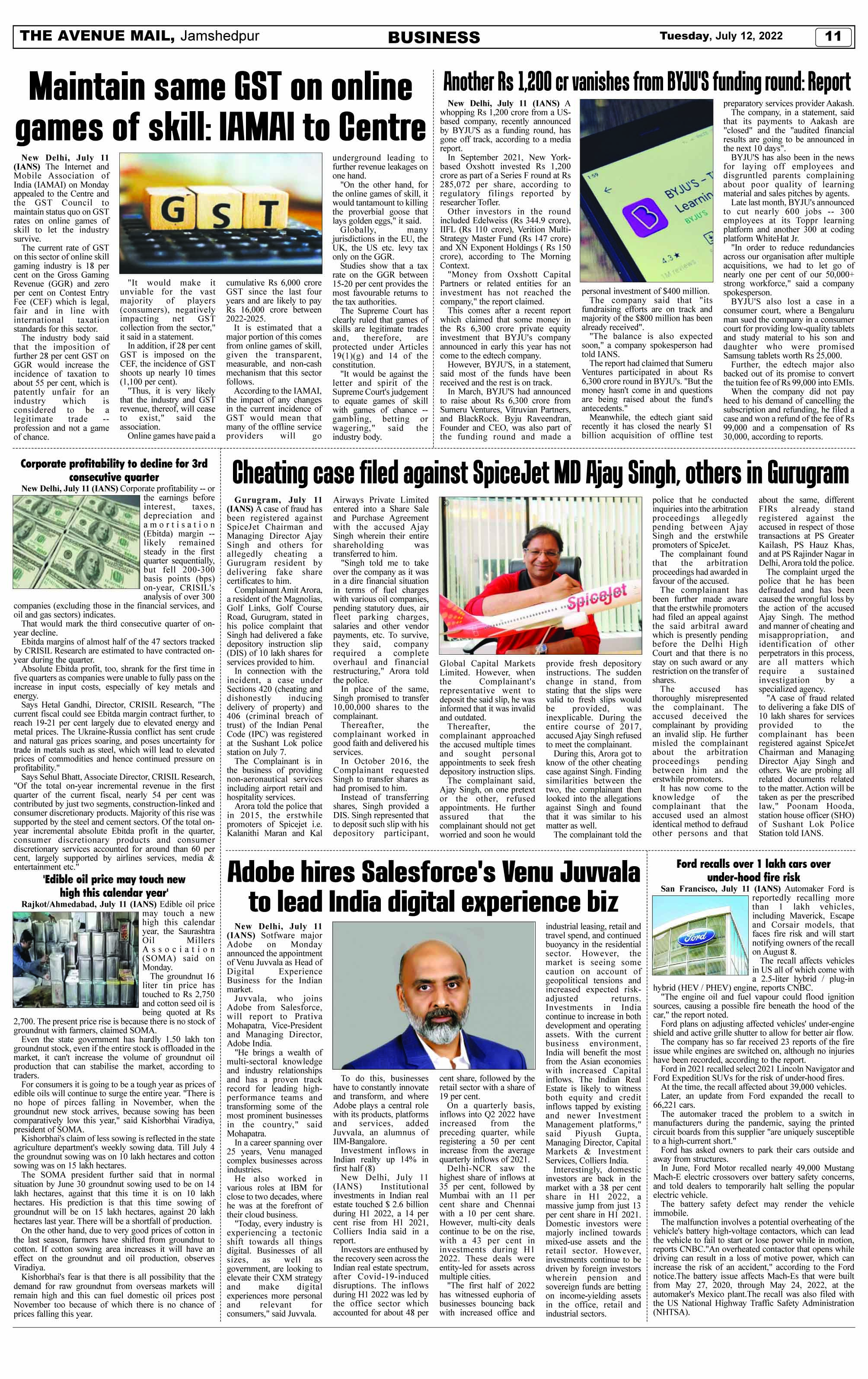 Page 11 JULY 12