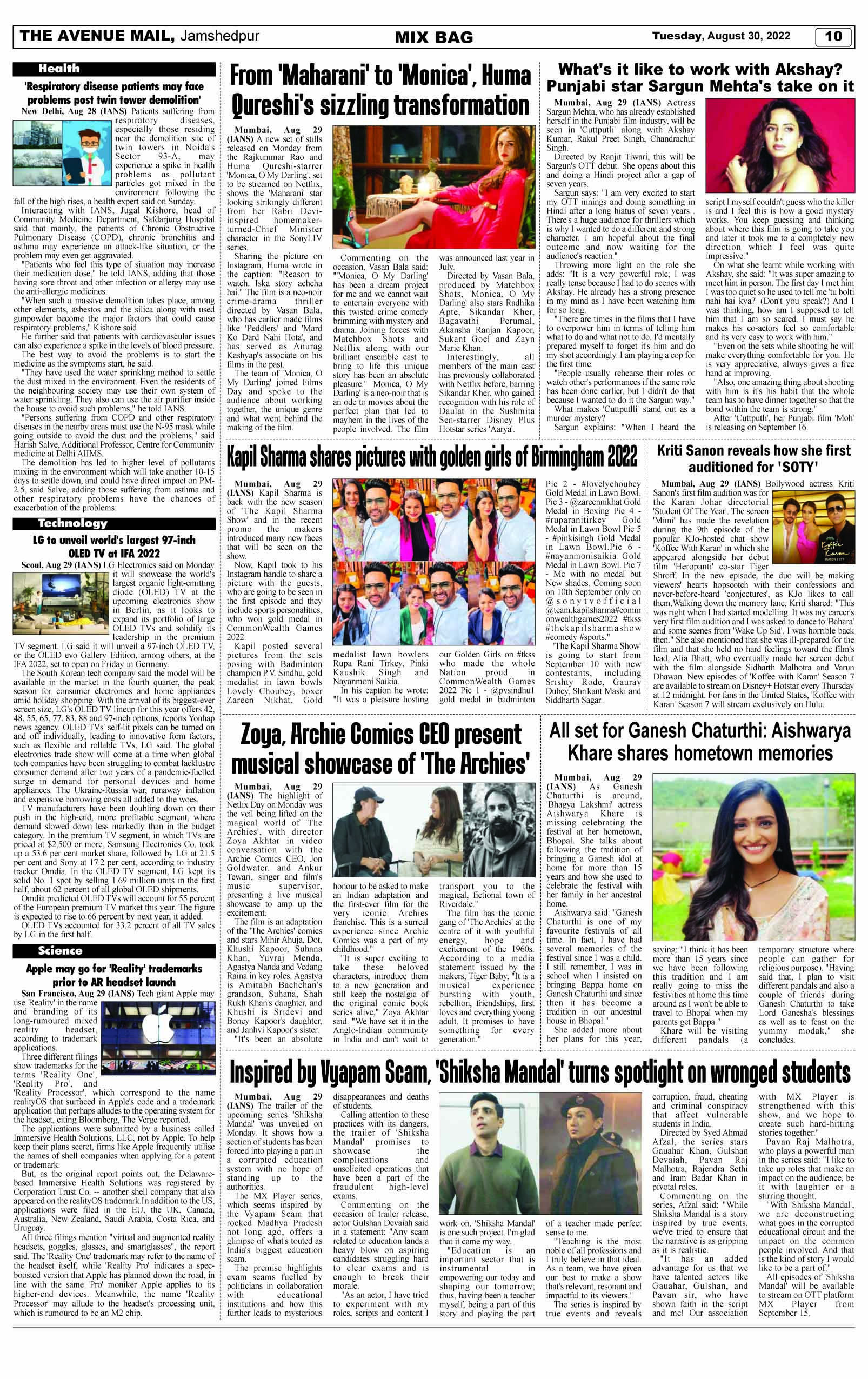 Page 10 AUGUST 30