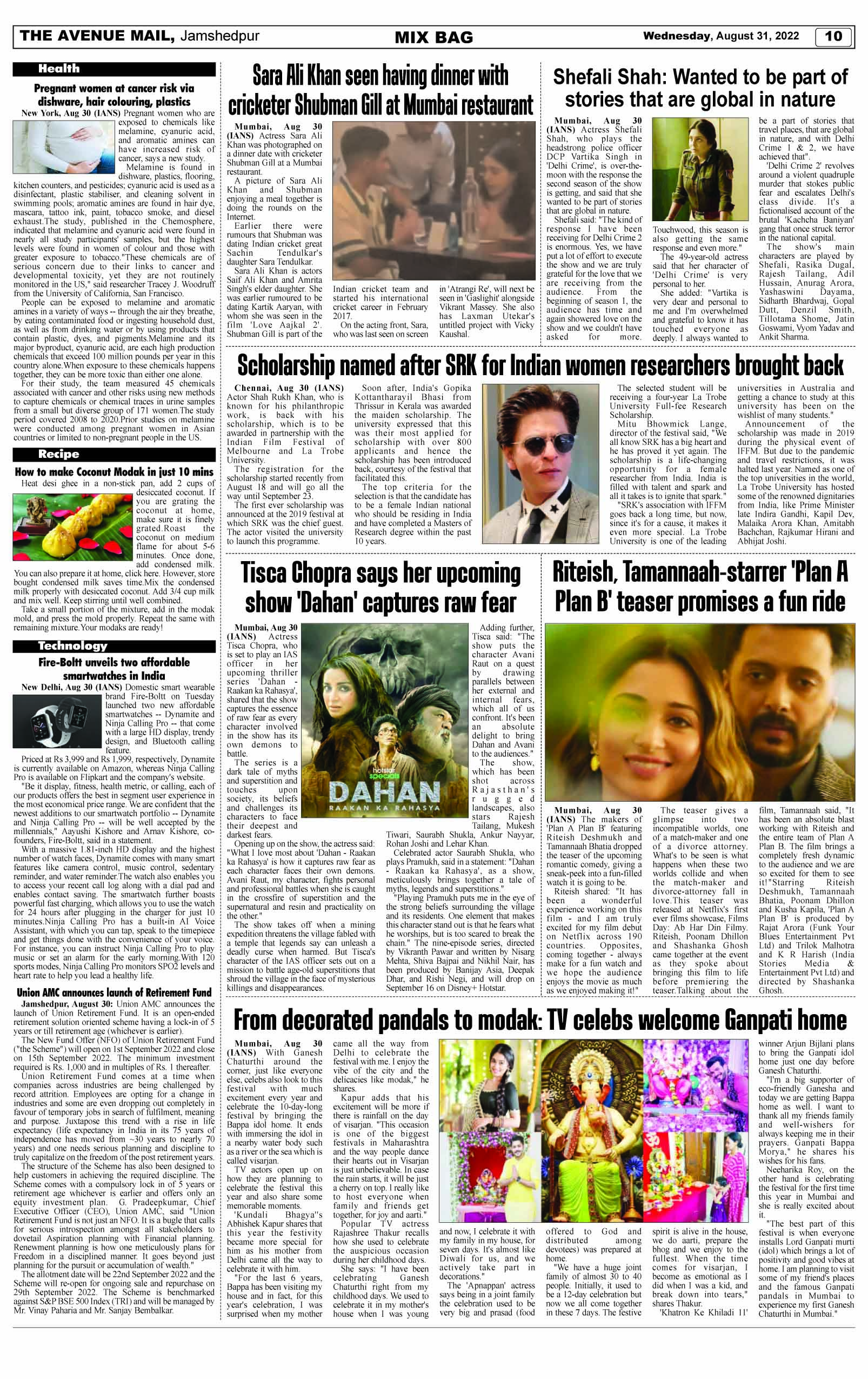 Page 10 AUGUST 31