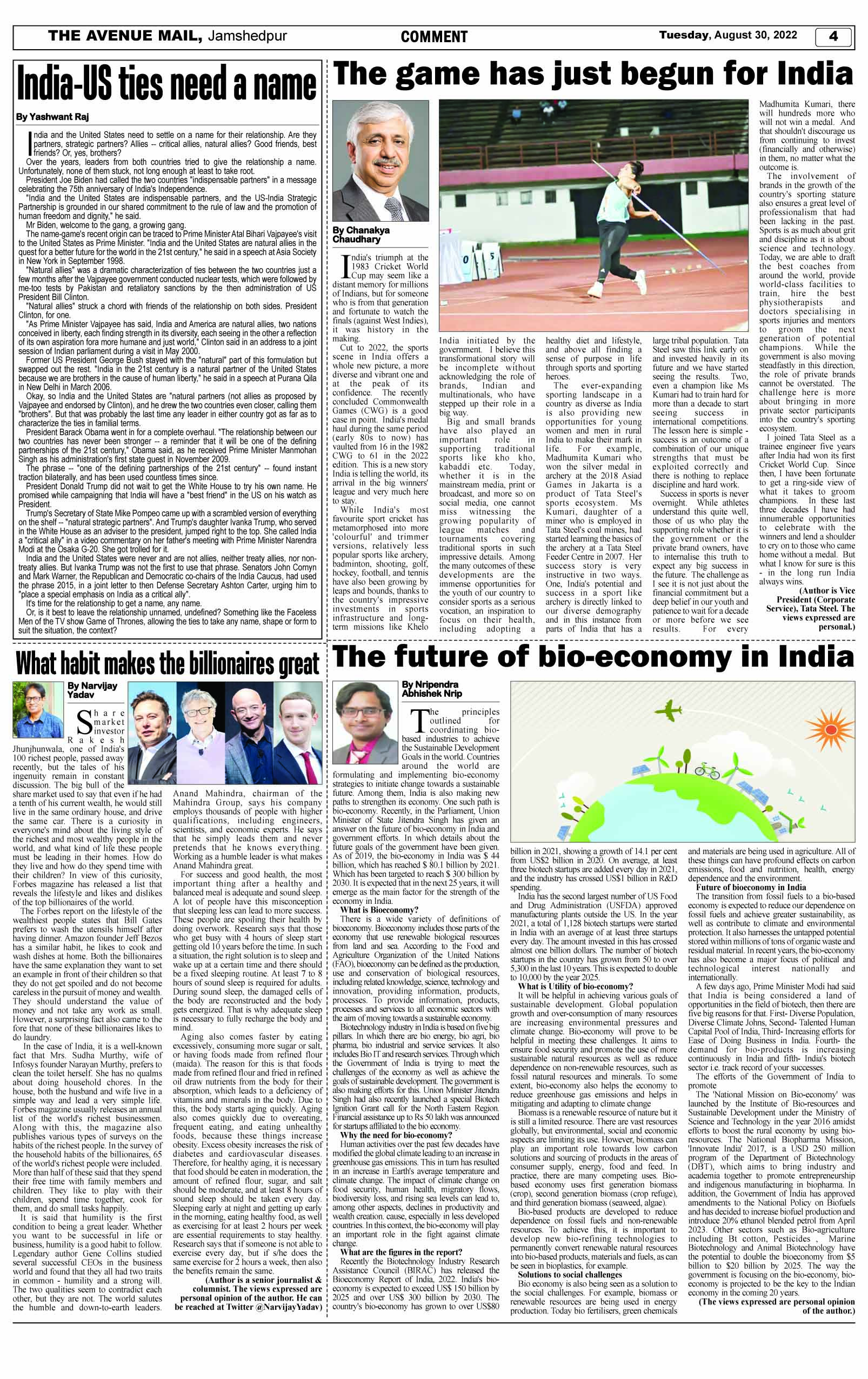 Page 4 AUGUST 30