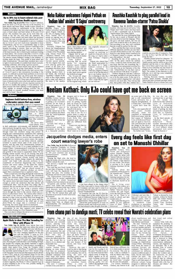 Page 10 SEPTEMBER 27