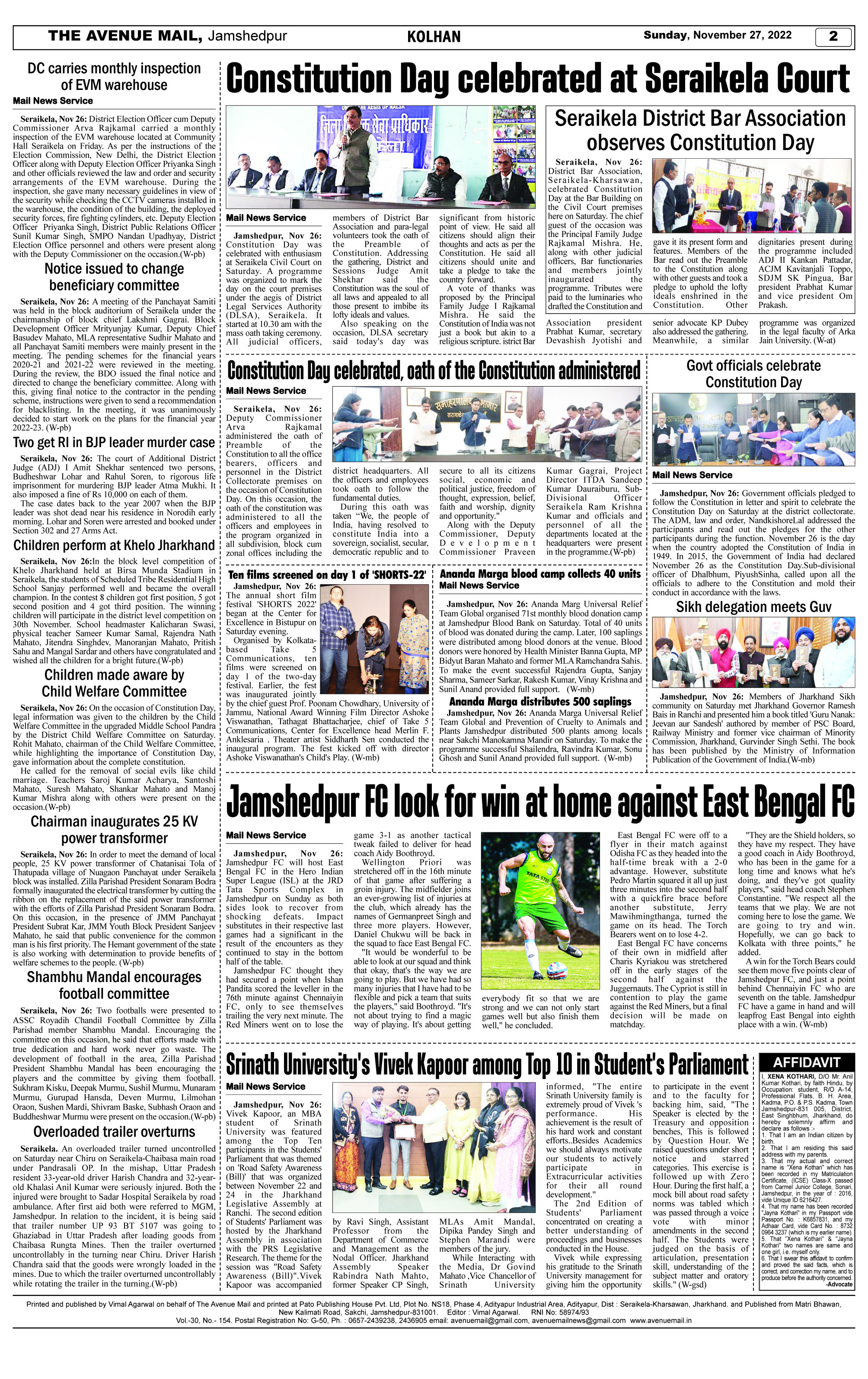 Page 2 NOVEMBER 27