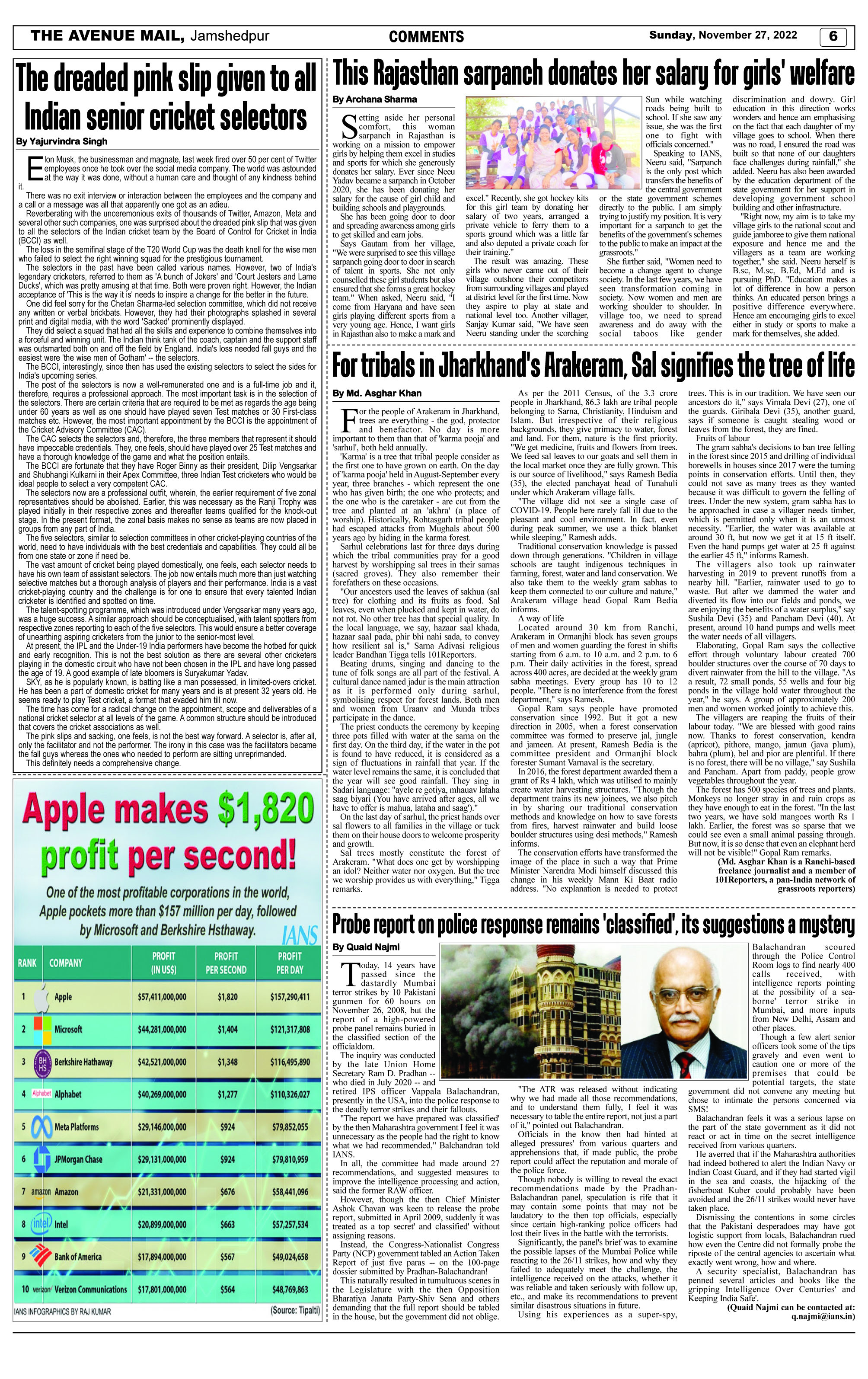 Page 6 NOVEMBER 27
