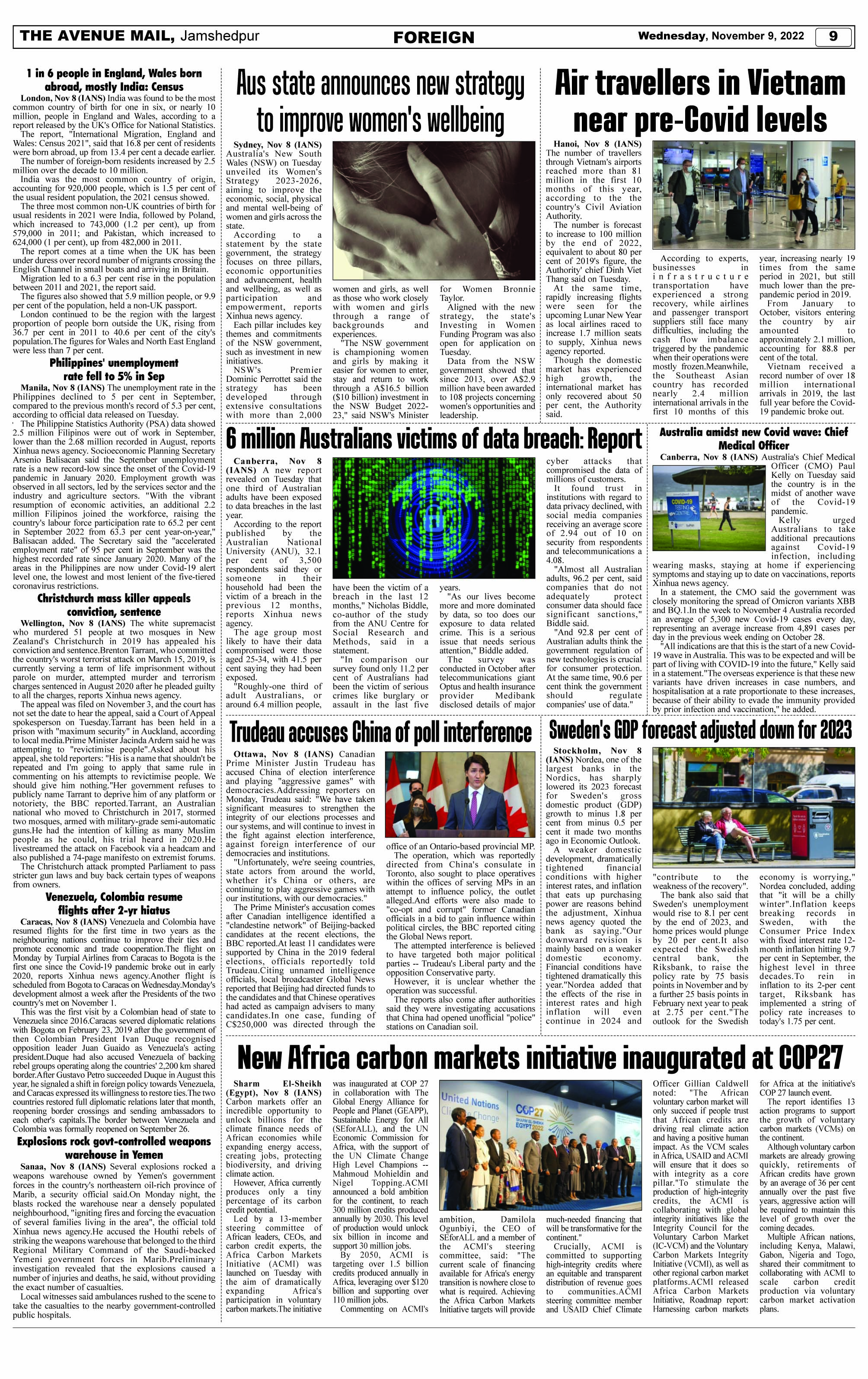 Page 9 NOVEMBER 09