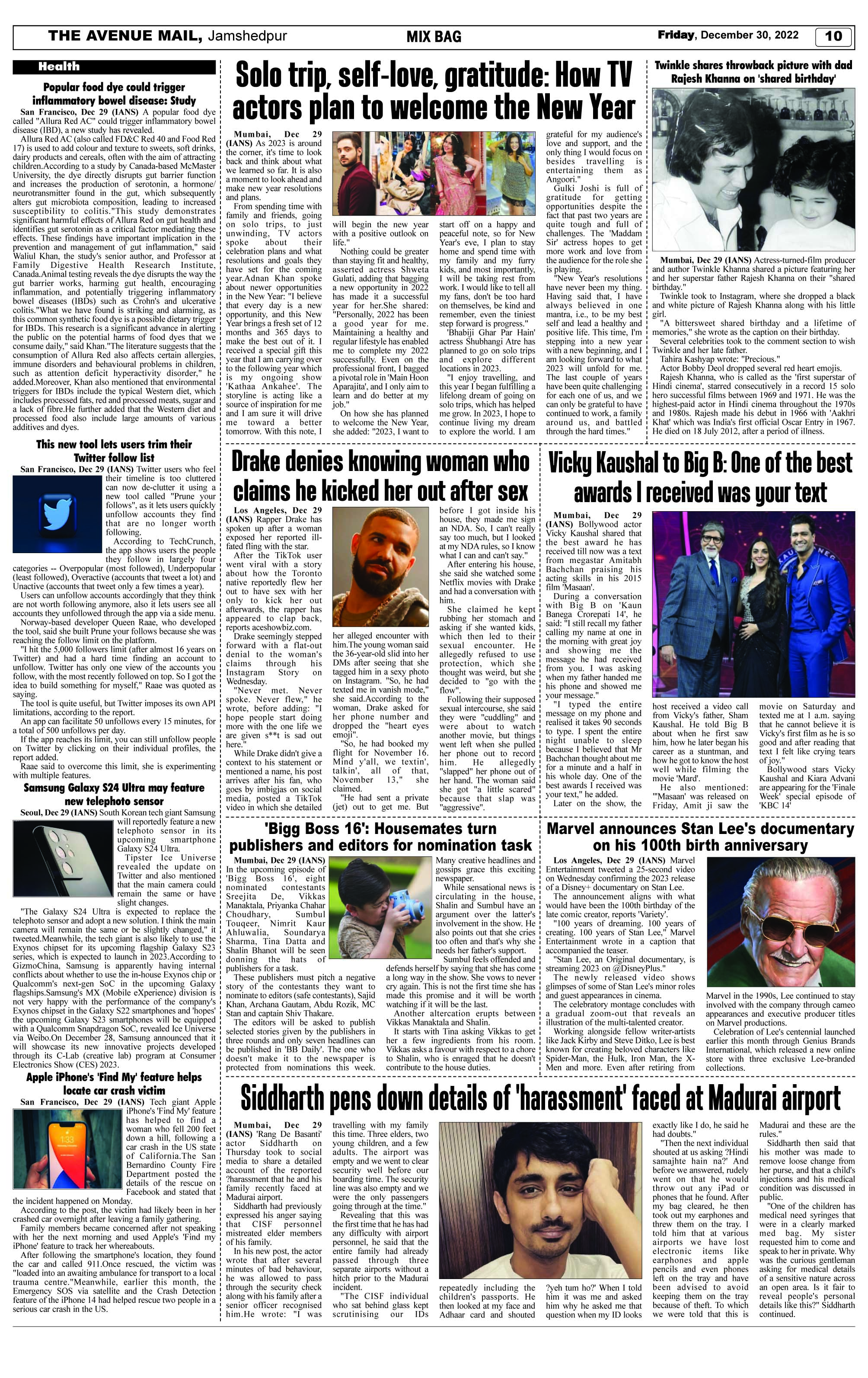 Page 10 DECEMBER 30