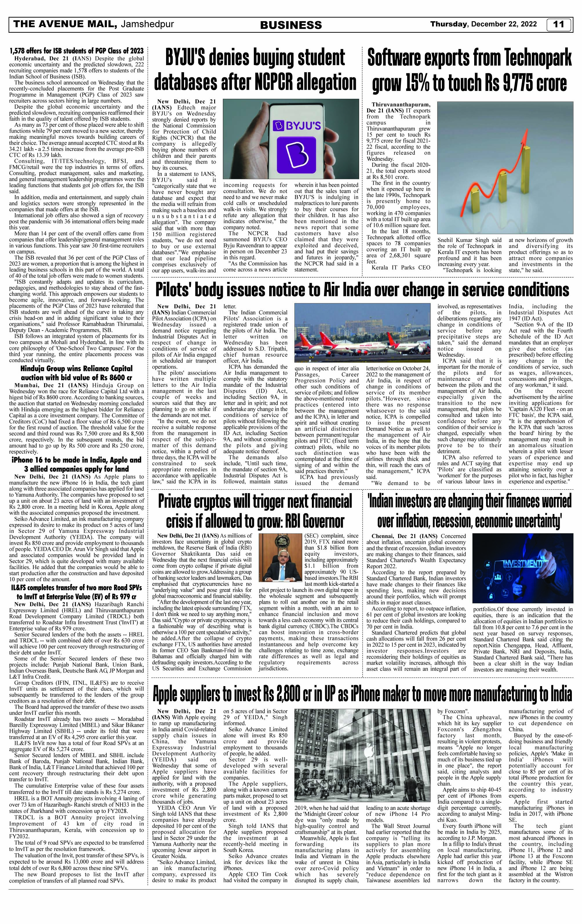 Page 11 DECEMBER 22