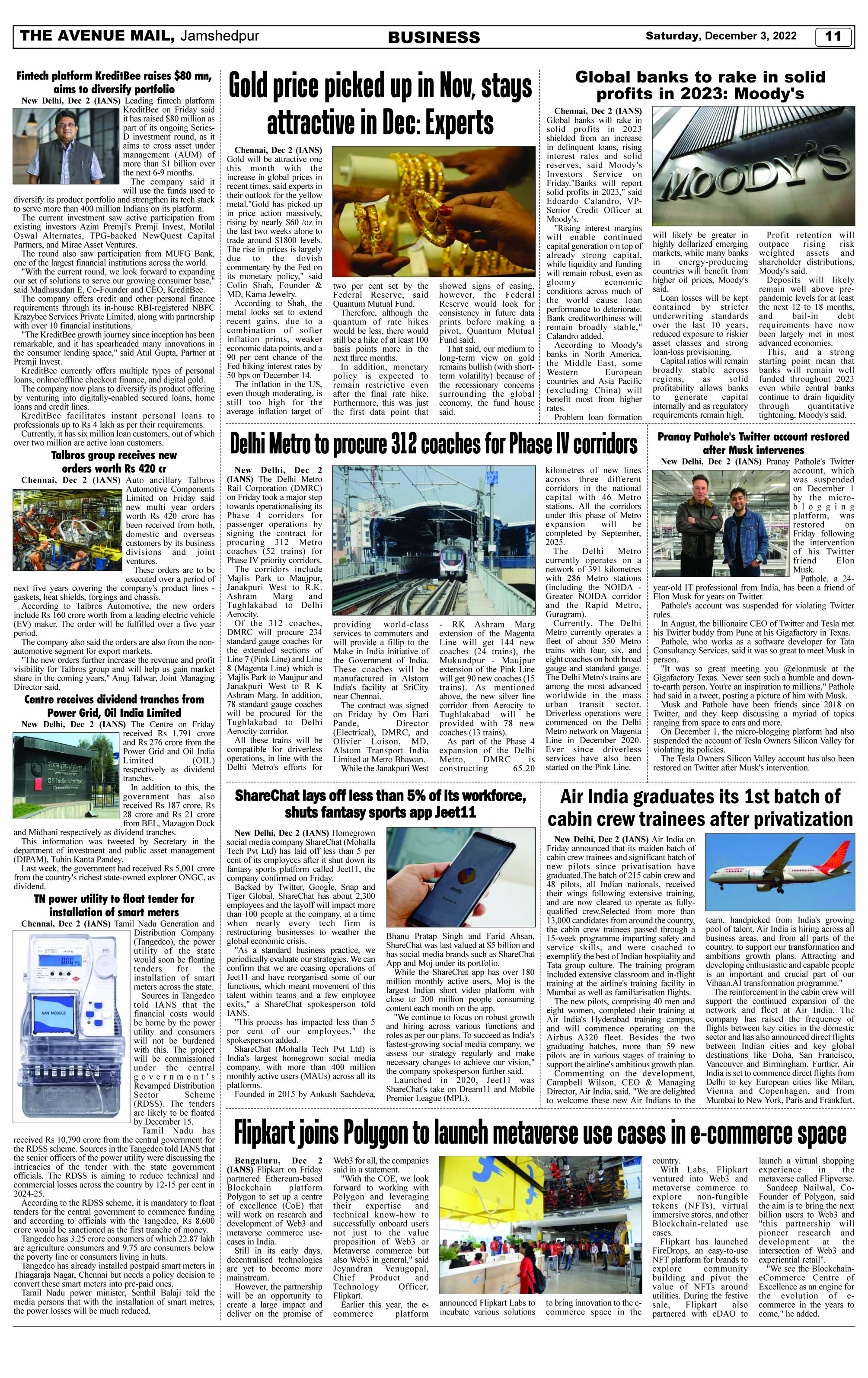 Page 11 DECEMBER 3