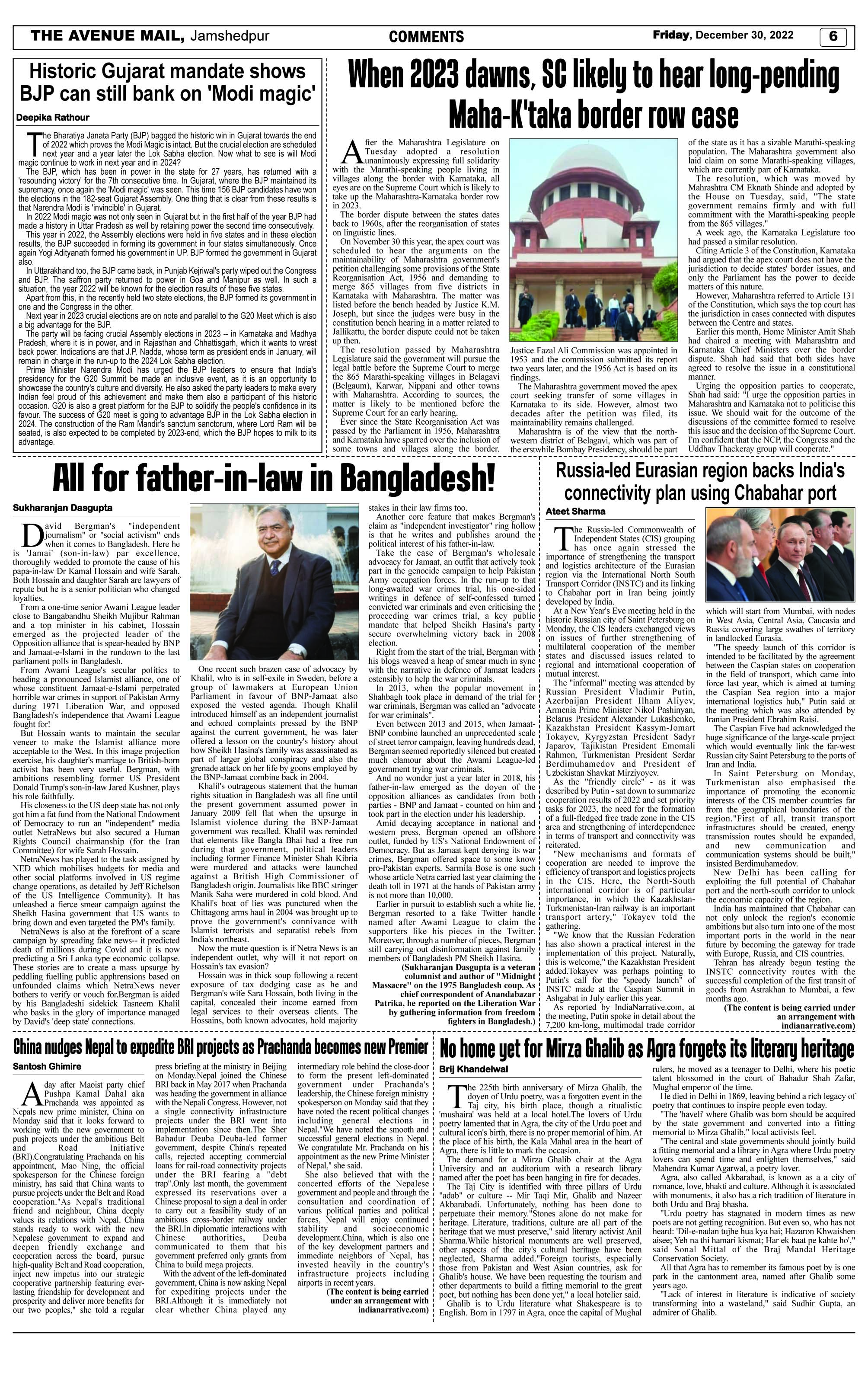 Page 6 DECEMBER 30