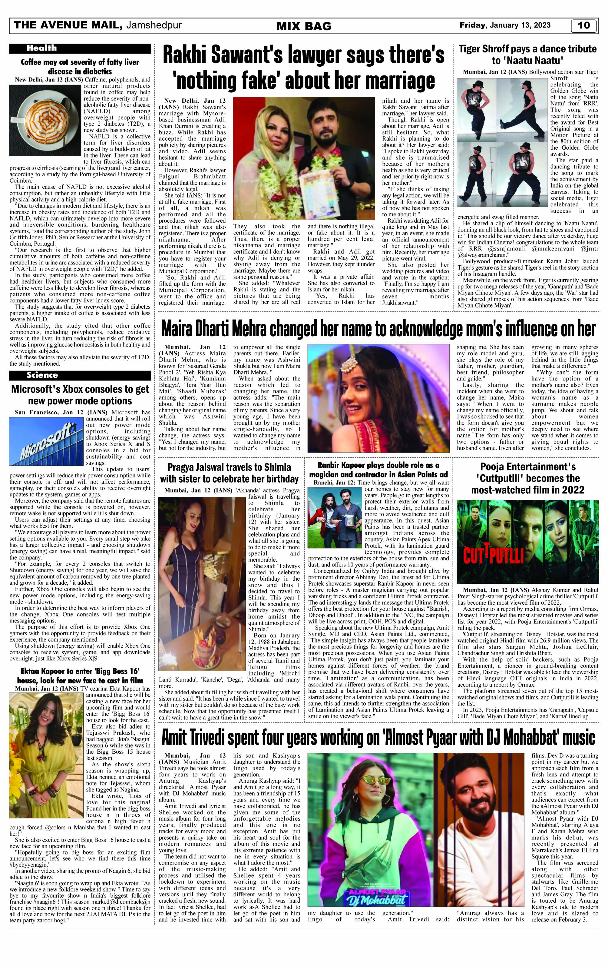 Page 10 JANUARY 13