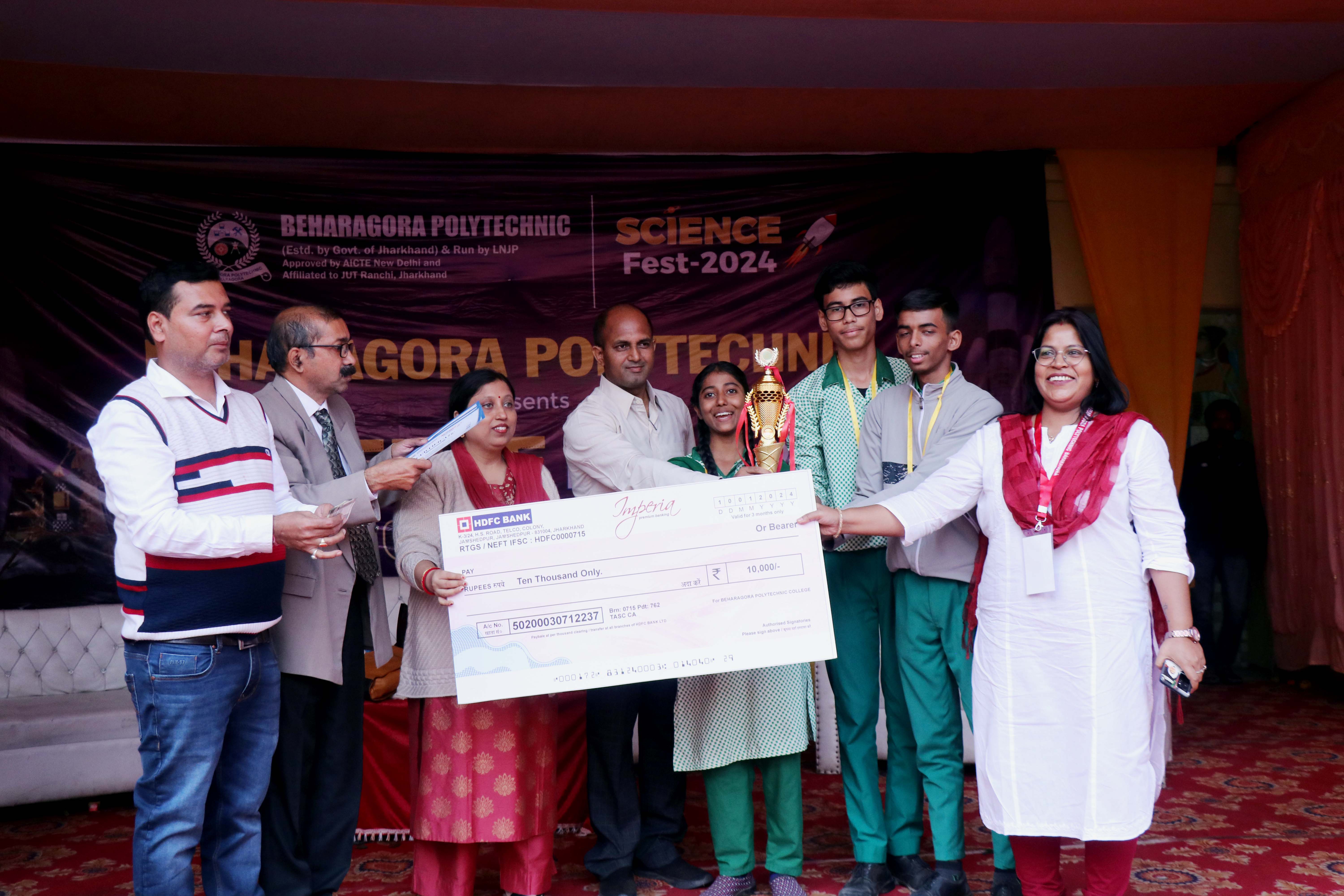 Harijan High School Jamshedpur secures top honours at Science Fest 2024
