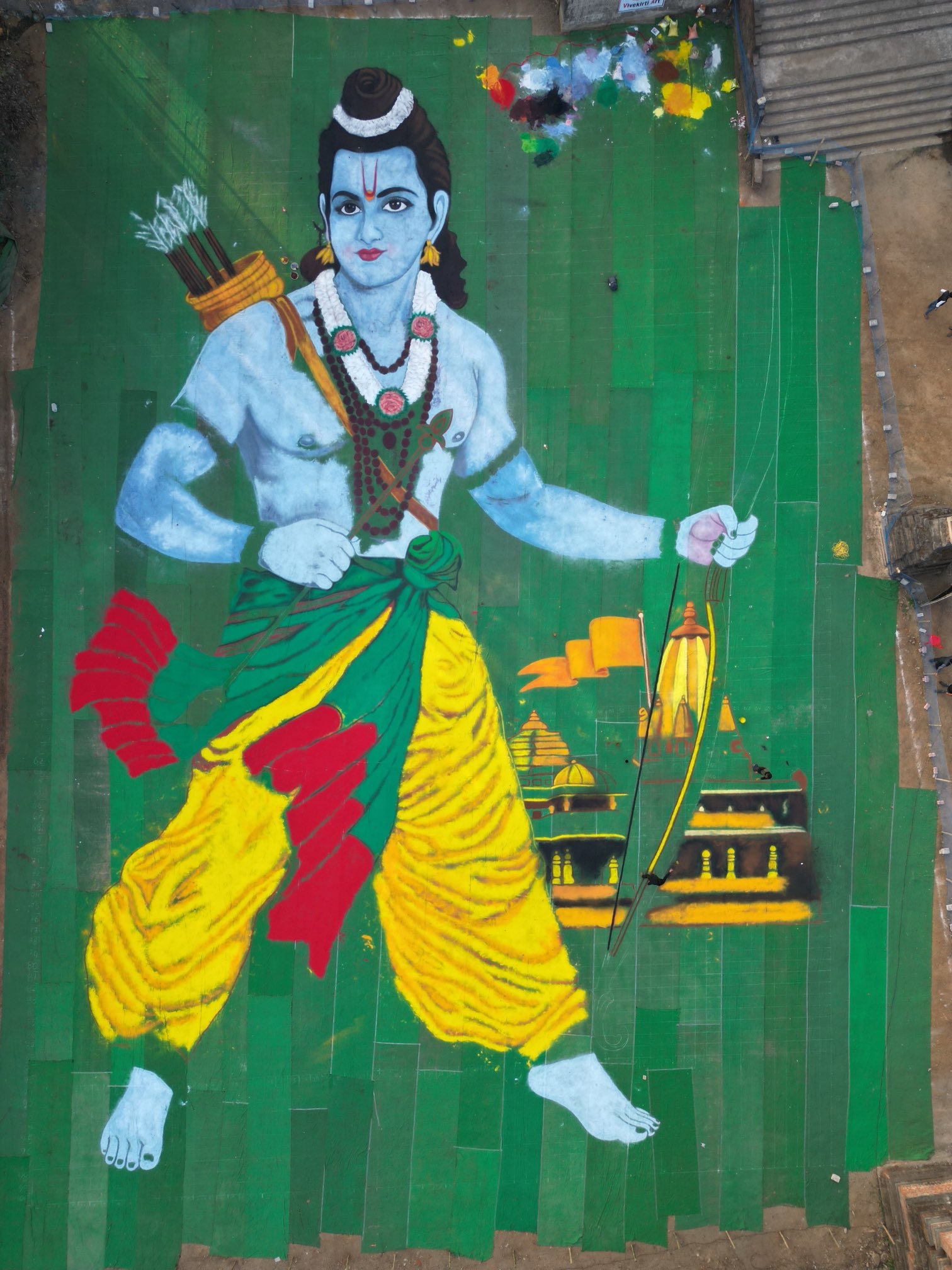 Arjun Munda inaugurates record-breaking 18,500 sq. ft. Lord Ram Rangoli ...